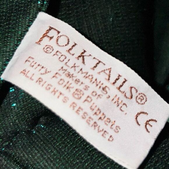 Plush Folktails Folkmanis Chameleon Hand Puppet Green Metallic Lizard Reptile - Picture 5 of 5